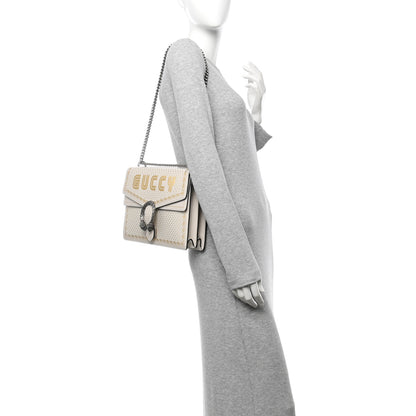 Gucci X SEGA Calfskin GUCCY Stars Medium Dionysus Shoulder Bag Mystic White Gold 2 of 11