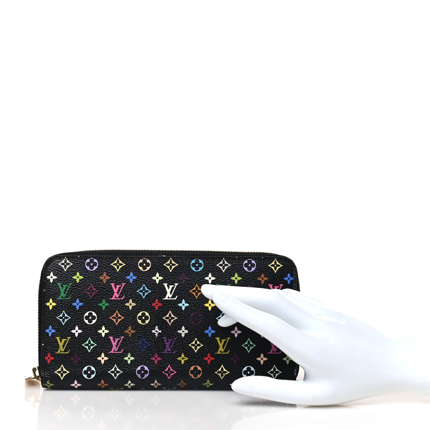 Louis Vuitton Monogram Multicolor Zippy Wallet Black Grenade 2 of 6
