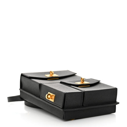 Hermes Epsom Kelly Multi Pocket Pochette To Go Black 4 of 11