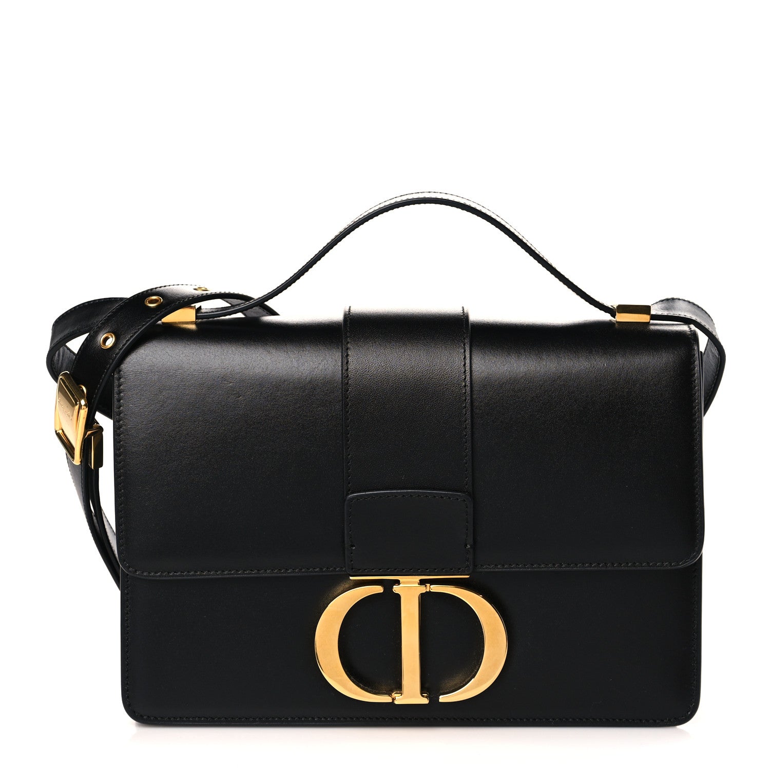 Christian Dior Smooth Calfskin 30 Montaigne Flap Bag Black 1 of 9