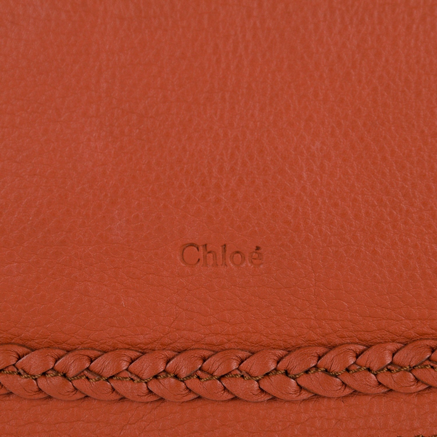 Chloe Calfskin Braided Large Marcie Satchel Whiskey 6 of 8