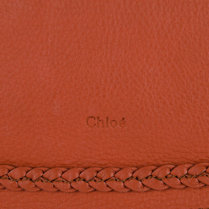 Chloe Calfskin Braided Large Marcie Satchel Whiskey 6 of 8