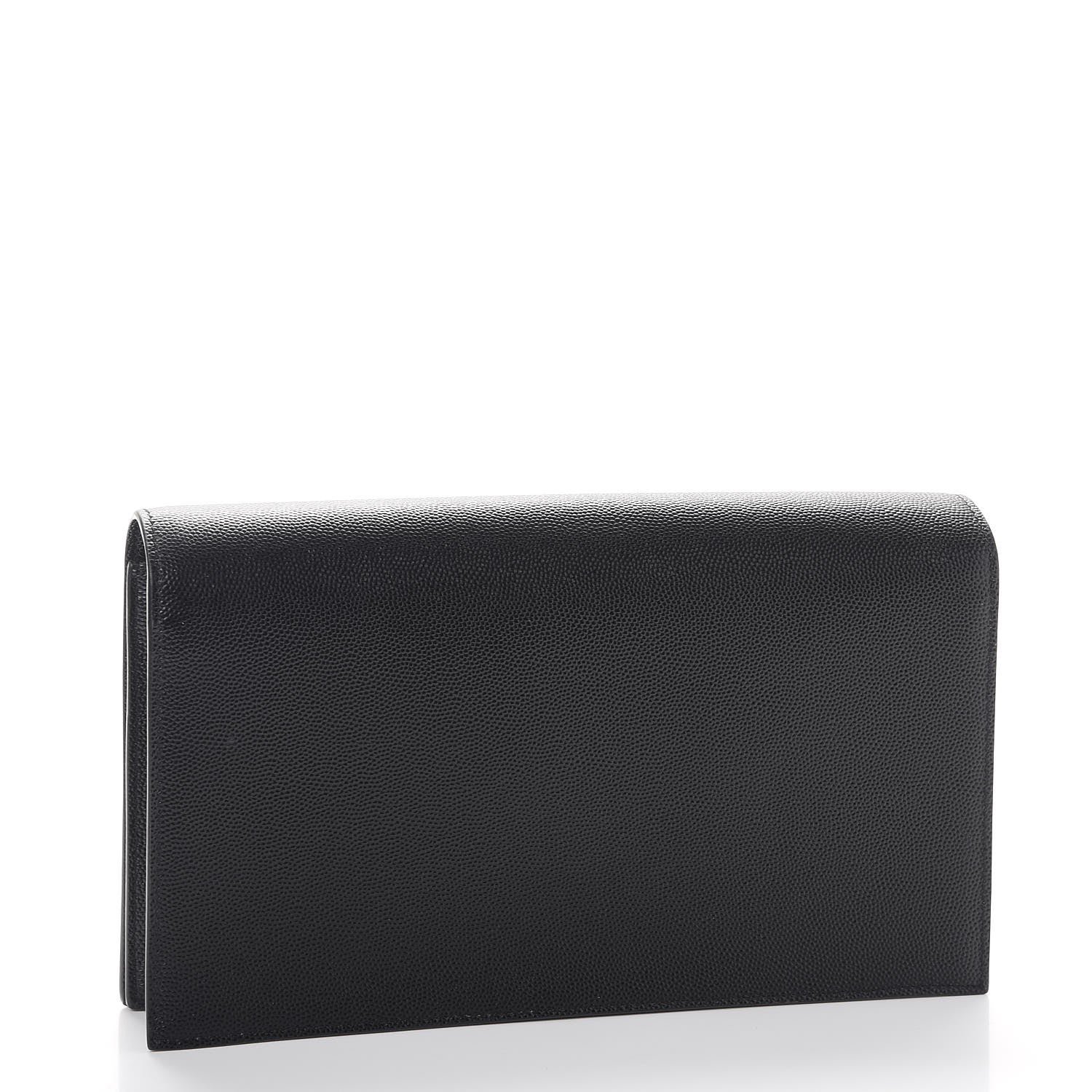 Saint Laurent Grain De Poudre Classic Monogram Kate Clutch Black 3 of 8