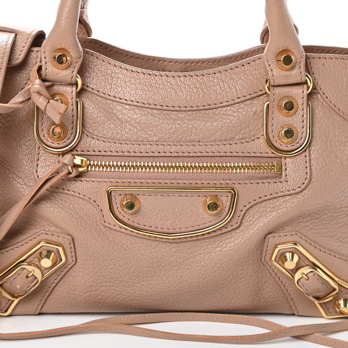 Chevre Gold Metallic Edge Hardware Mini City Rose Des Sables