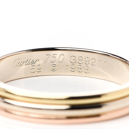 Cartier 18K Pink White Yellow Gold 3.8mm Trinity Wedding Band Ring 59 8.75 4 of 4
