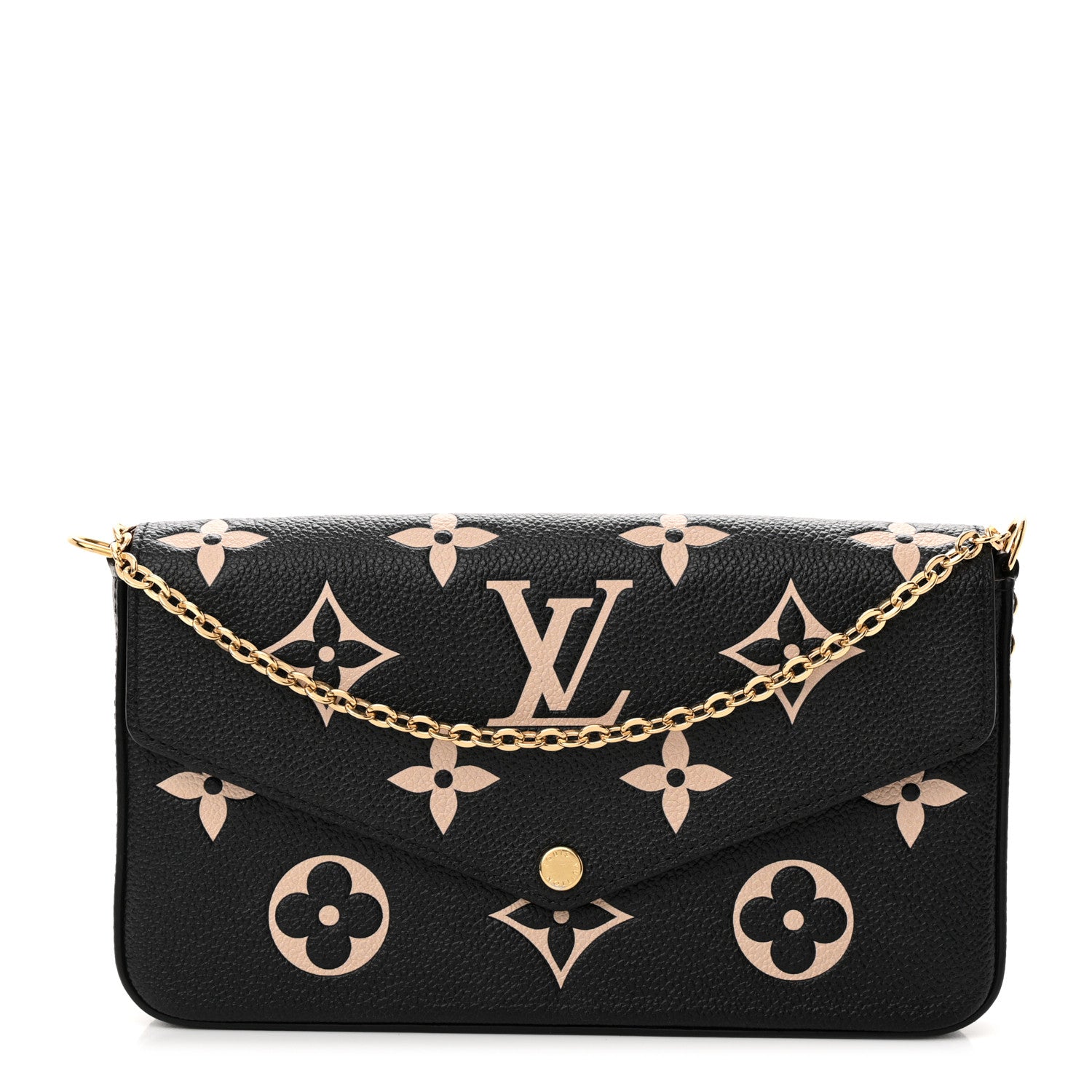 Louis Vuitton Empreinte Monogram Giant Felicie Pochette Black Beige 1 of 11