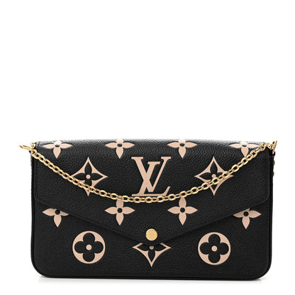 Louis Vuitton Empreinte Monogram Giant Felicie Pochette Black Beige 1 of 11
