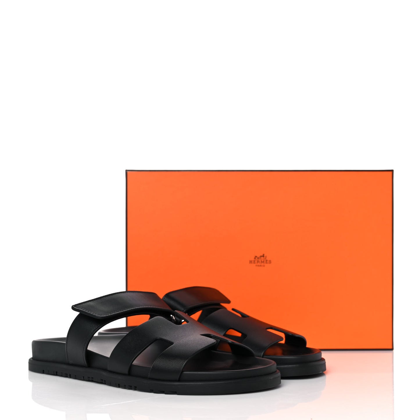 Calfskin Womens Chypre Sandals 40.5 Black