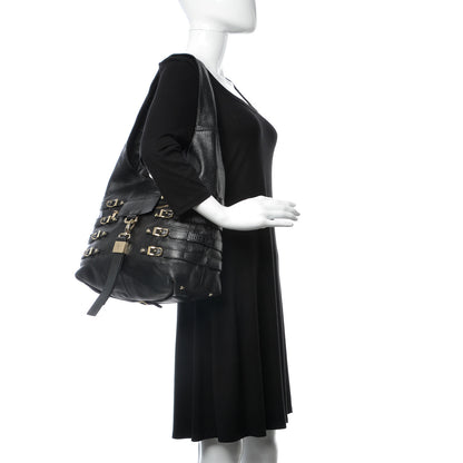 Jimmy Choo Calfskin Bardia Hobo Black 2 of 10