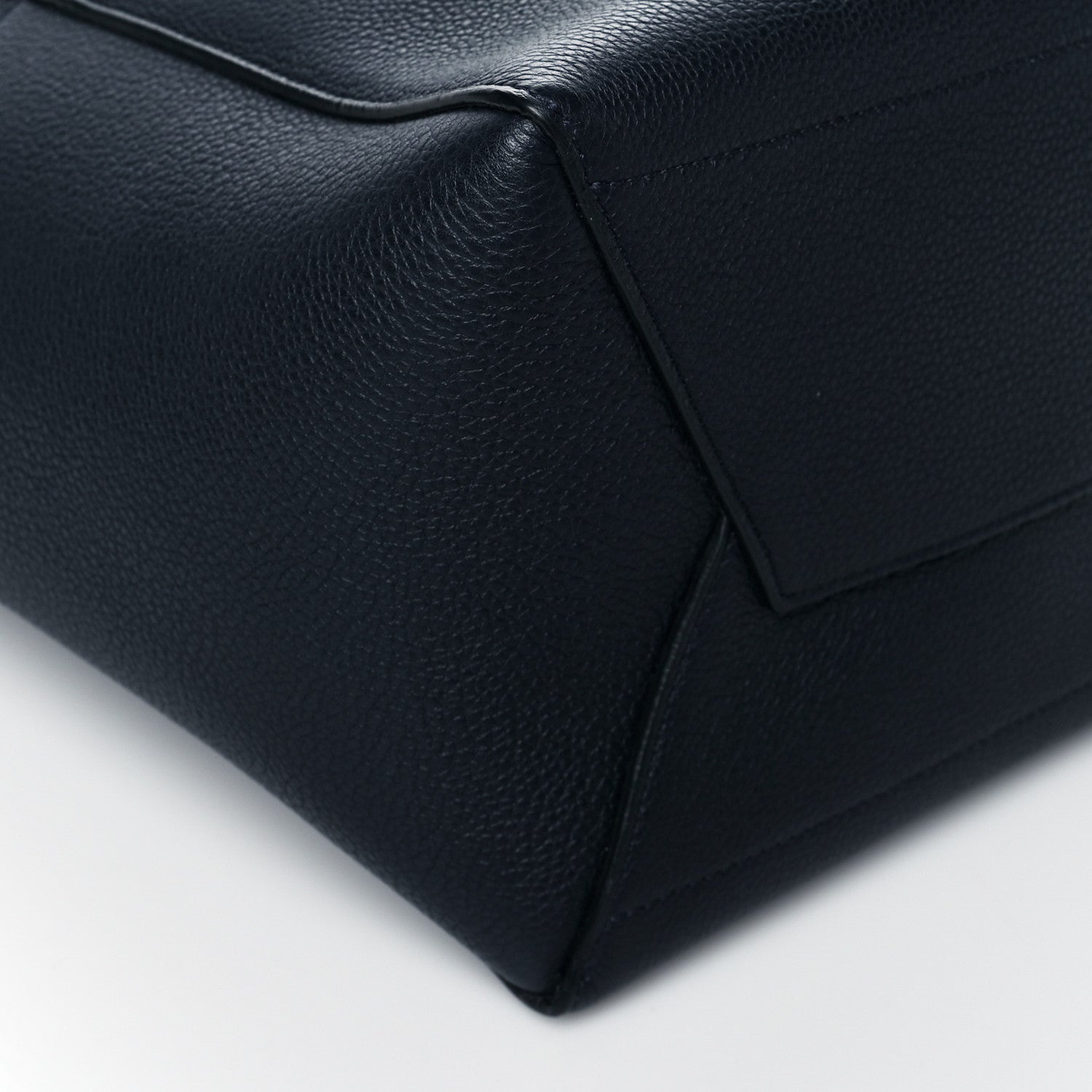 Celine Soft Grained Calfskin Sangle Bucket Bag Navy Blue 7 of 8