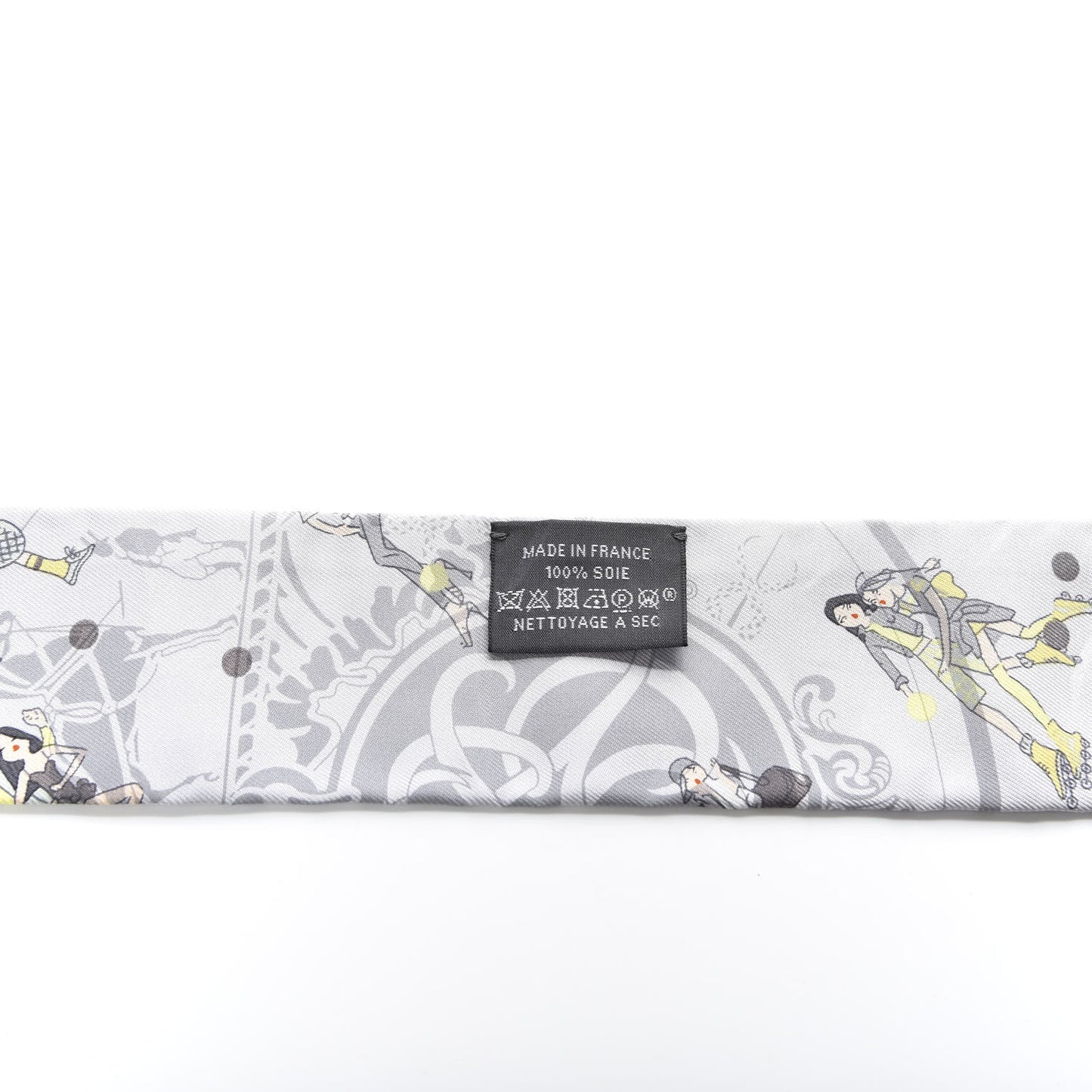 Silk Ex-Libris Les Parisie Twilly Gris Perle Jaune Soufre