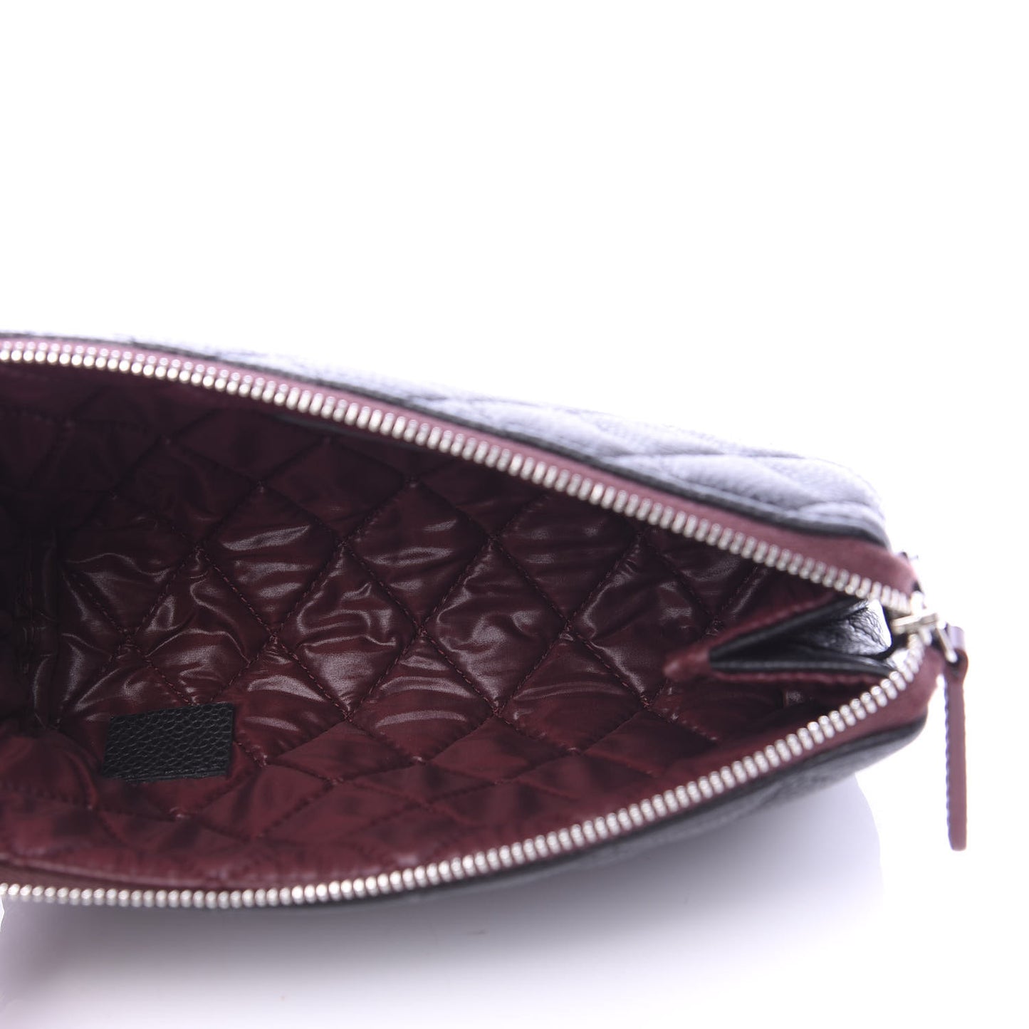 Caviar Quilted Small Cosmetic Case Black