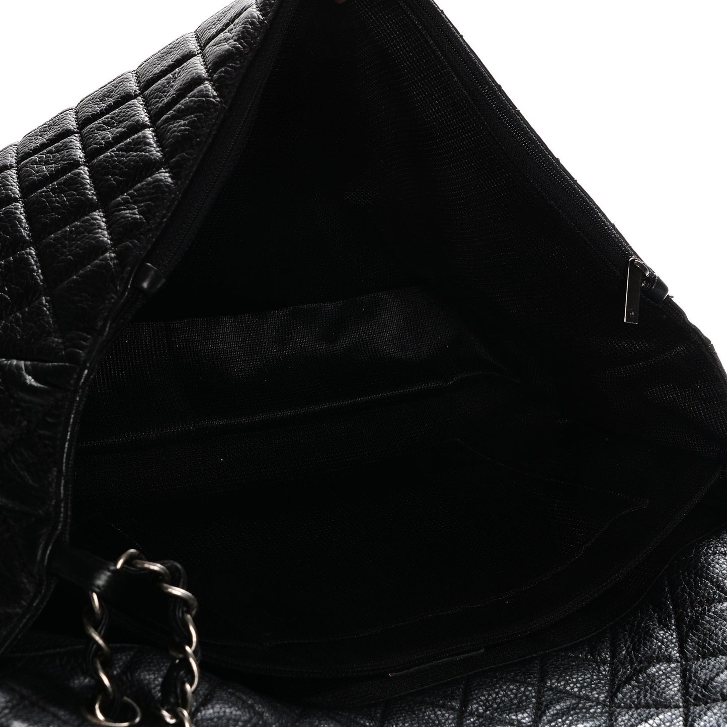 Calfskin Quilted XXL Travel Flap Bag Black