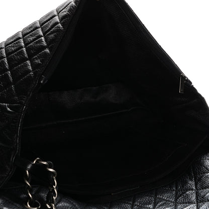 Chanel Calfskin Quilted XXL Travel Flap Bag Black 7 of 9