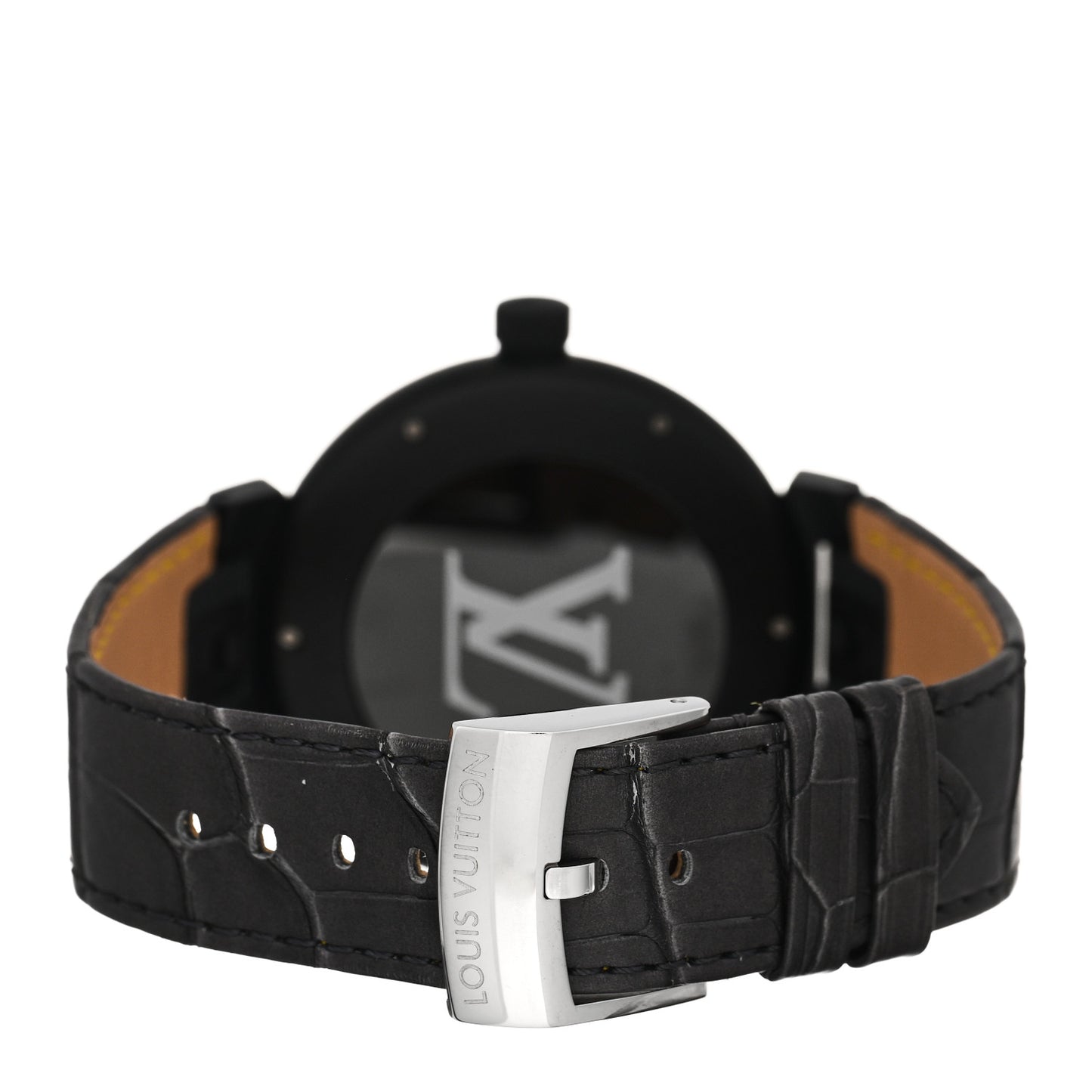 Stainless Steel Alligator 41mm Tambour Automatic Watch Black
