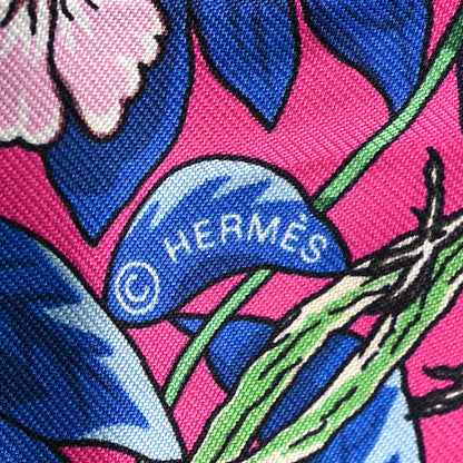 Hermes Silk Jungle Love Love Twilly Rose Vif Bleu Roy 3 of 4