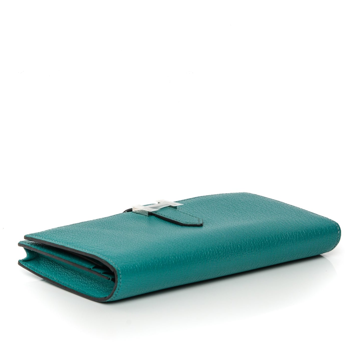 Chevre Mysore Bearn Wallet Bleu Paon