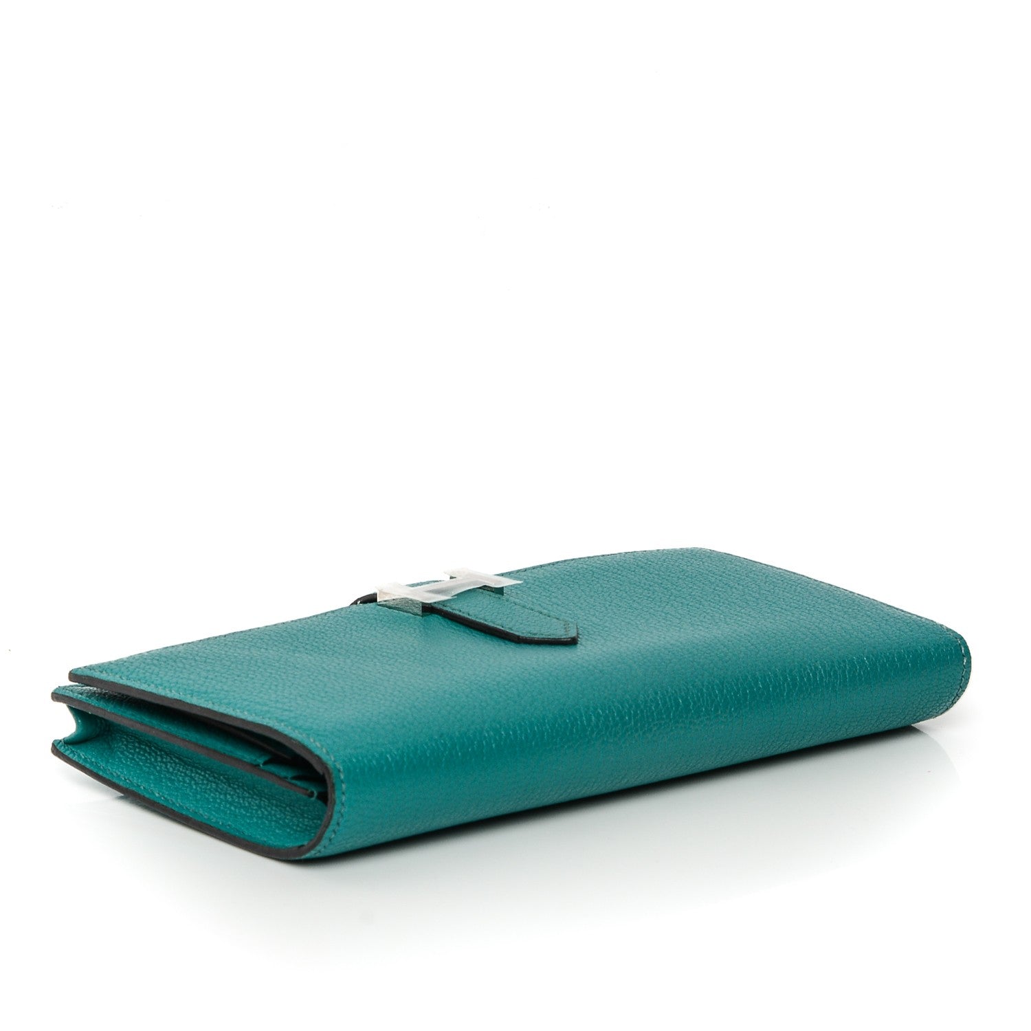 Hermes Chevre Mysore Bearn Wallet Bleu Paon 4 of 7