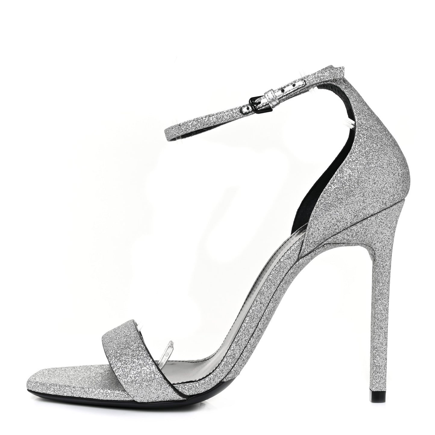 Glitter Amber 105 Ankle Strap Sandals 38 Silver