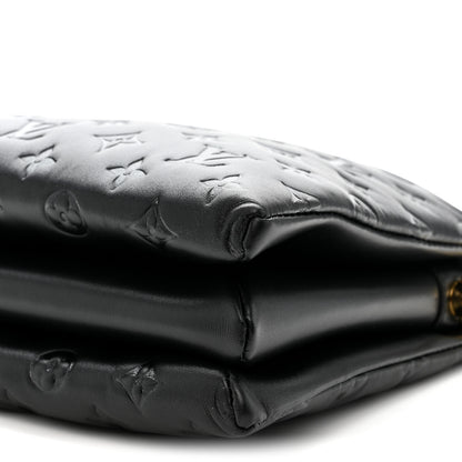 Louis Vuitton Lambskin Embossed Monogram Coussin PM Black 11 of 11