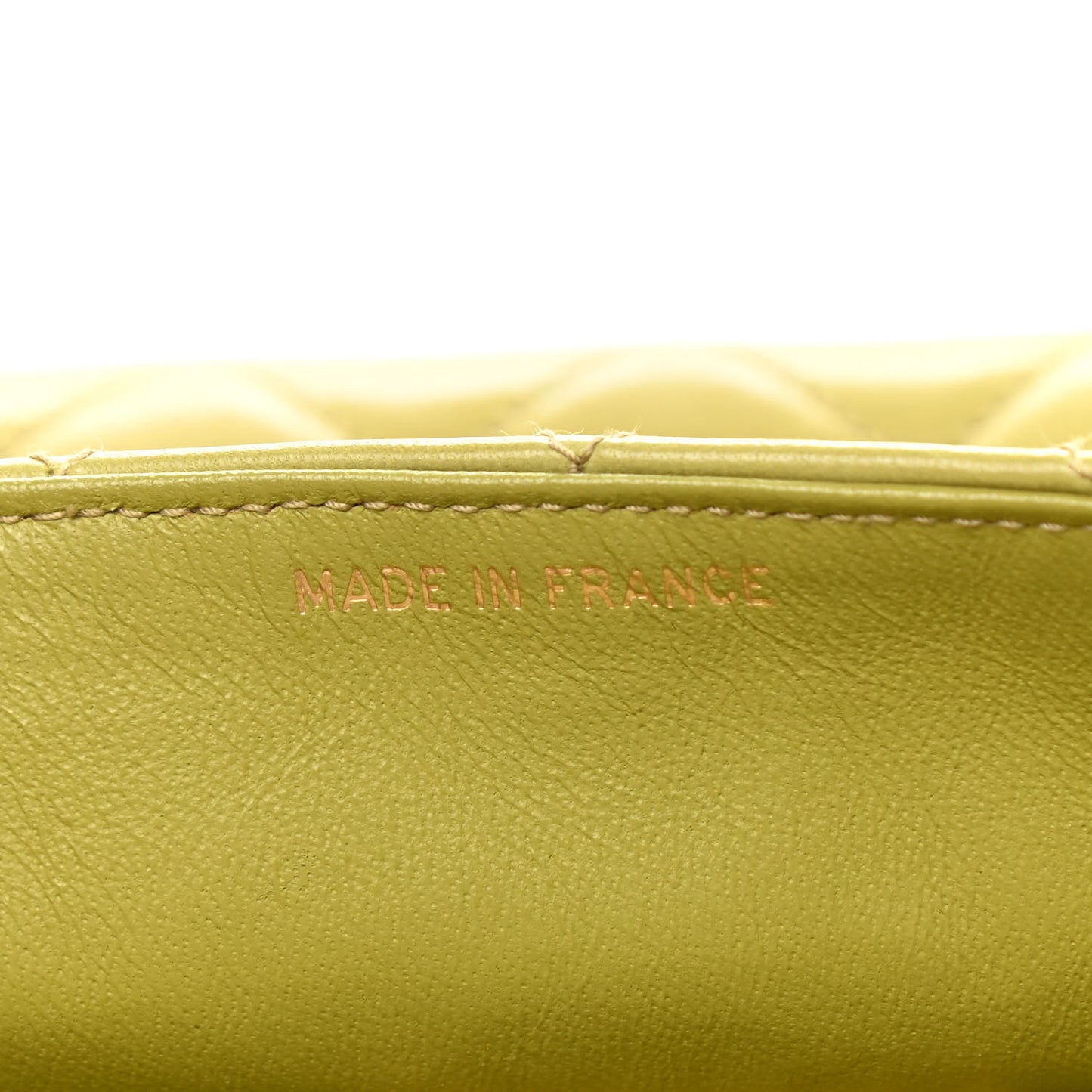 Lambskin Quilted Flap Clutch Light Green