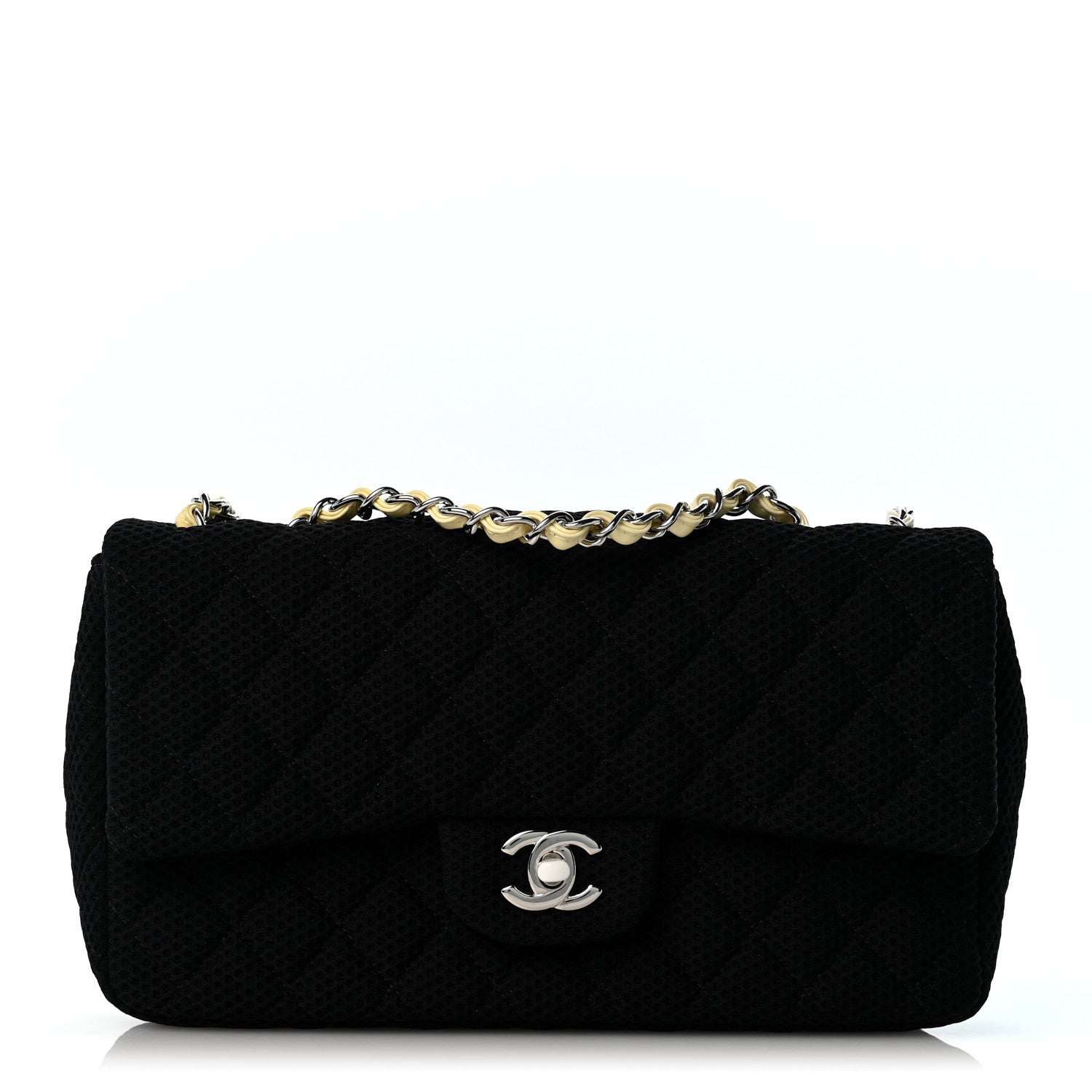 Chanel Neoprene Quilted Medium Single Flap Black 1 of 10
