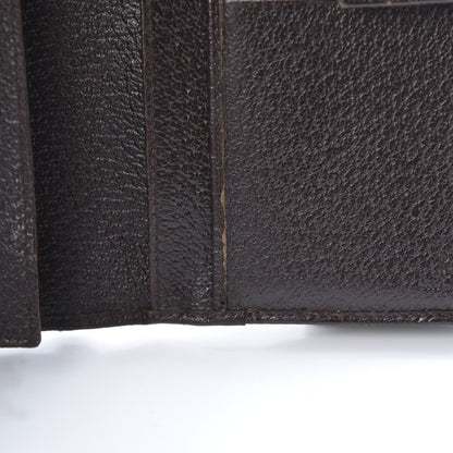 Gucci Monogram Metal Bar Continental Flap Wallet Beige Ebony Dark Brown 10 of 13