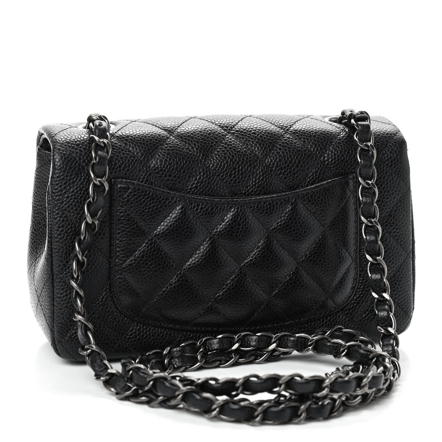 Caviar Quilted Mini Rectangular Flap Black