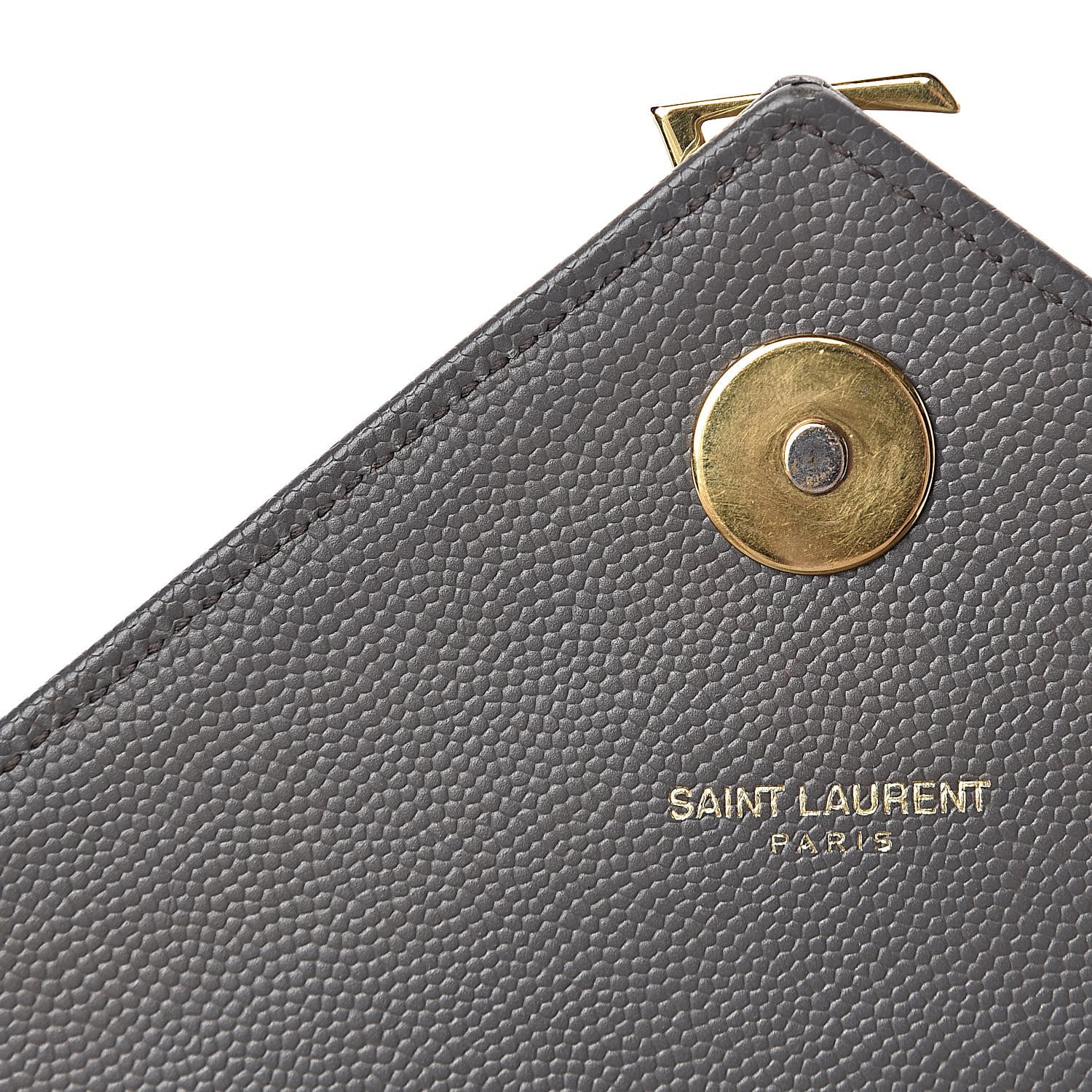 Saint Laurent Grain De Poudre Matelasse Chevron Large Monogram Satchel Earth 11 of 12