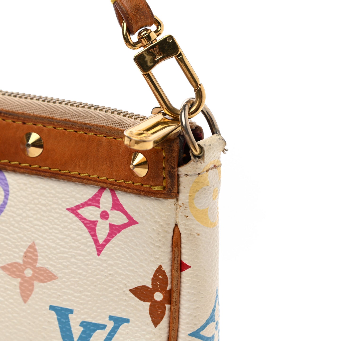 Monogram Multicolor Pochette Accessories White