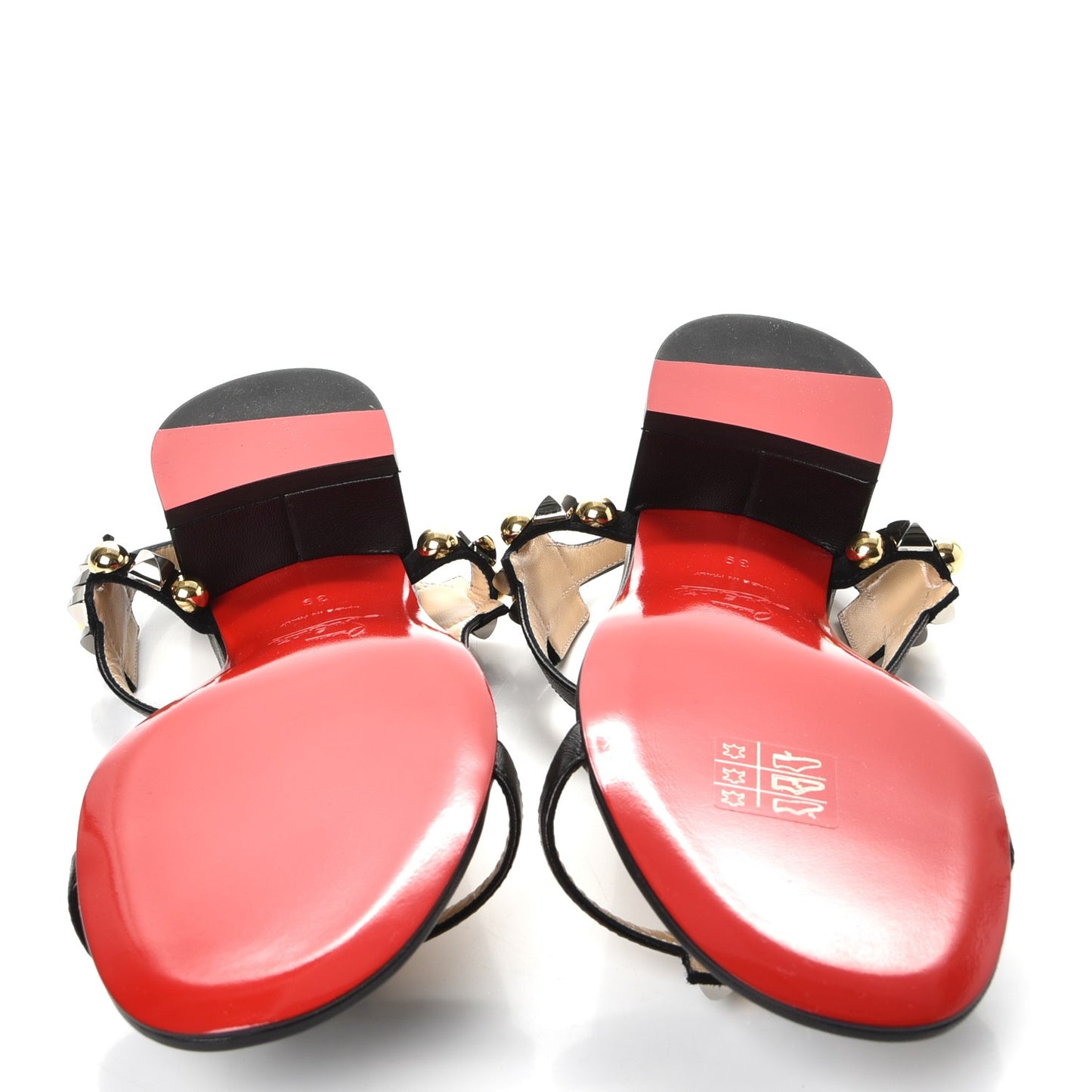 Nappa Kaleidra 25 T-Strap Sandals 39 Black