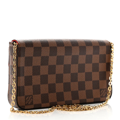 Louis Vuitton Damier Ebene Pochette Felicie Chain Wallet 4 of 7