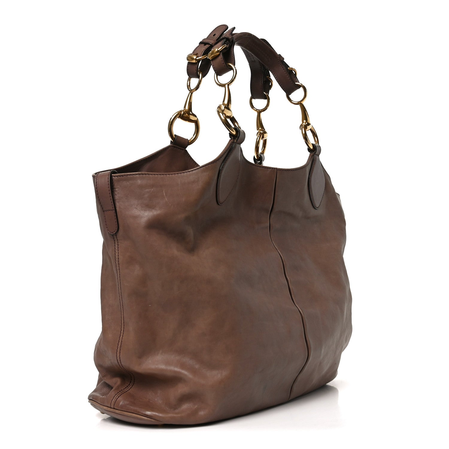 Gucci Calfskin Soft Icon Tote Pink Tan 2 of 11