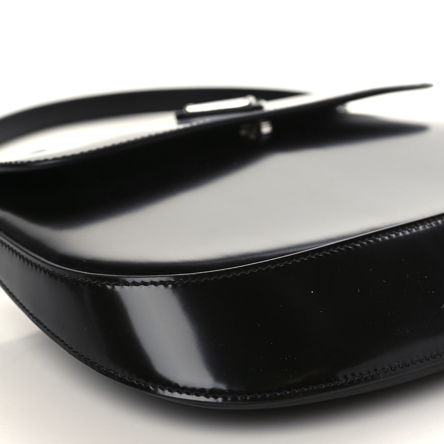 Spazzolato Cleo Flap Shoulder Bag Black