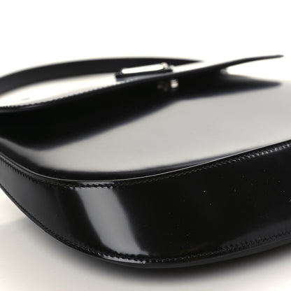 Prada Spazzolato Cleo Flap Shoulder Bag Black 8 of 9