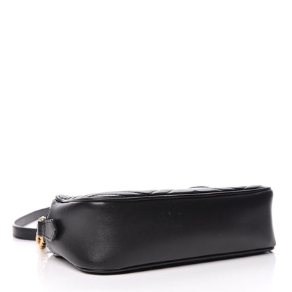 Gucci Calfskin Matelasse Small GG Marmont Chain Shoulder Bag Black 4 of 10