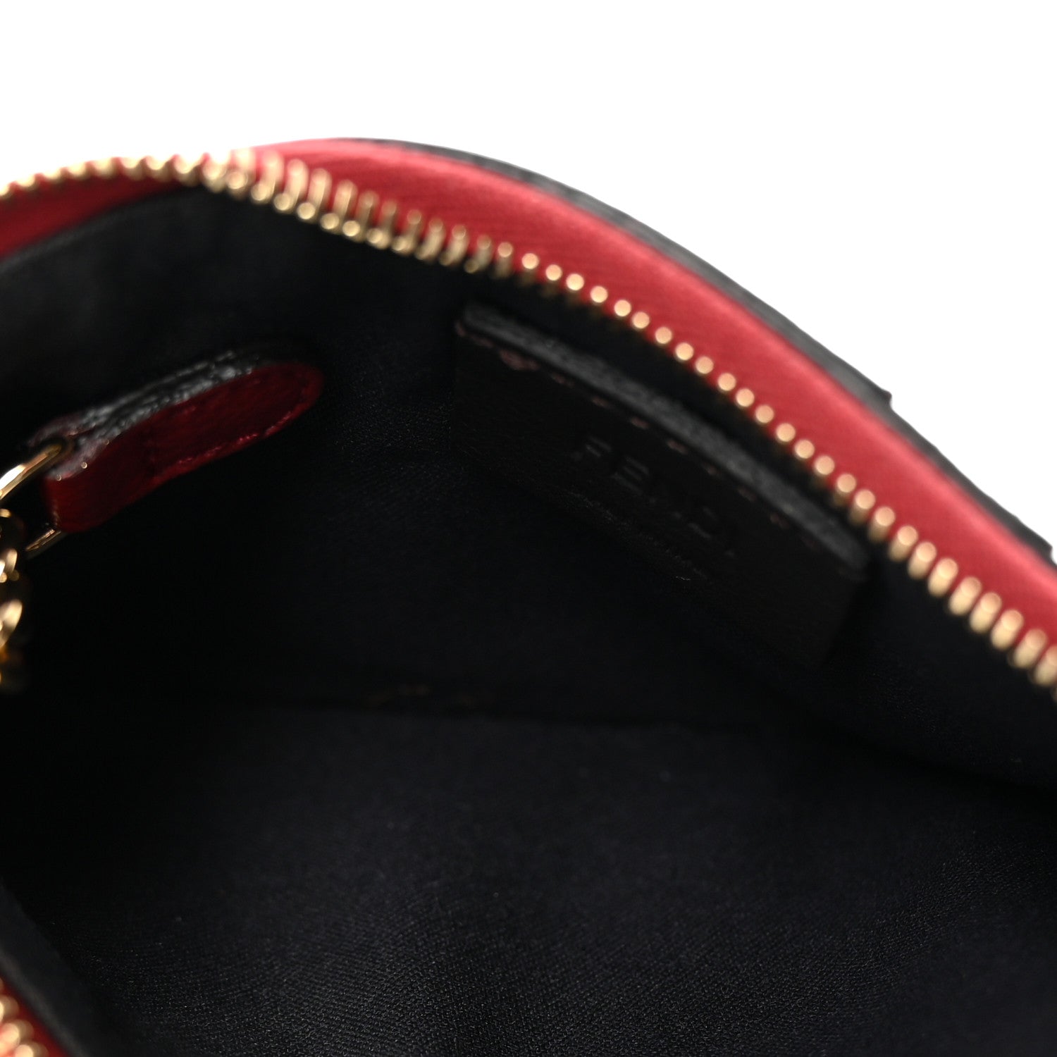 Fendi Vitello Cruise F is Fendi FF 1974 Embossed Zip Card Holder Maya Black Fragola 5 of 6