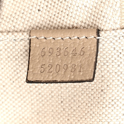 Gucci GG Supreme Monogram Textured Dollar Calfskin Web Small Savoy Cabin Trolley Beige Mystic White Oatmeal 7 of 10
