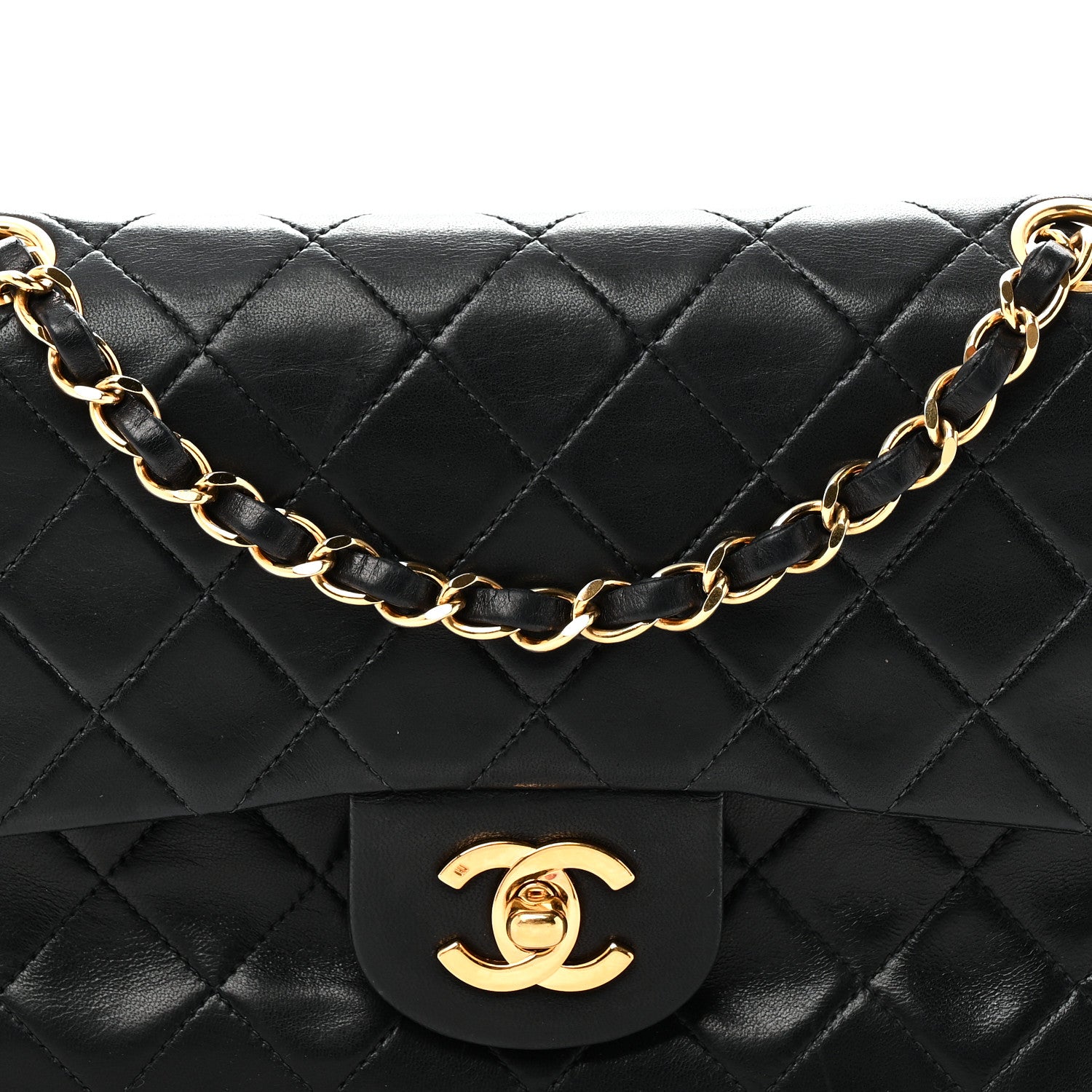 Chanel Lambskin Quilted Small Double Flap Black 9 of 11