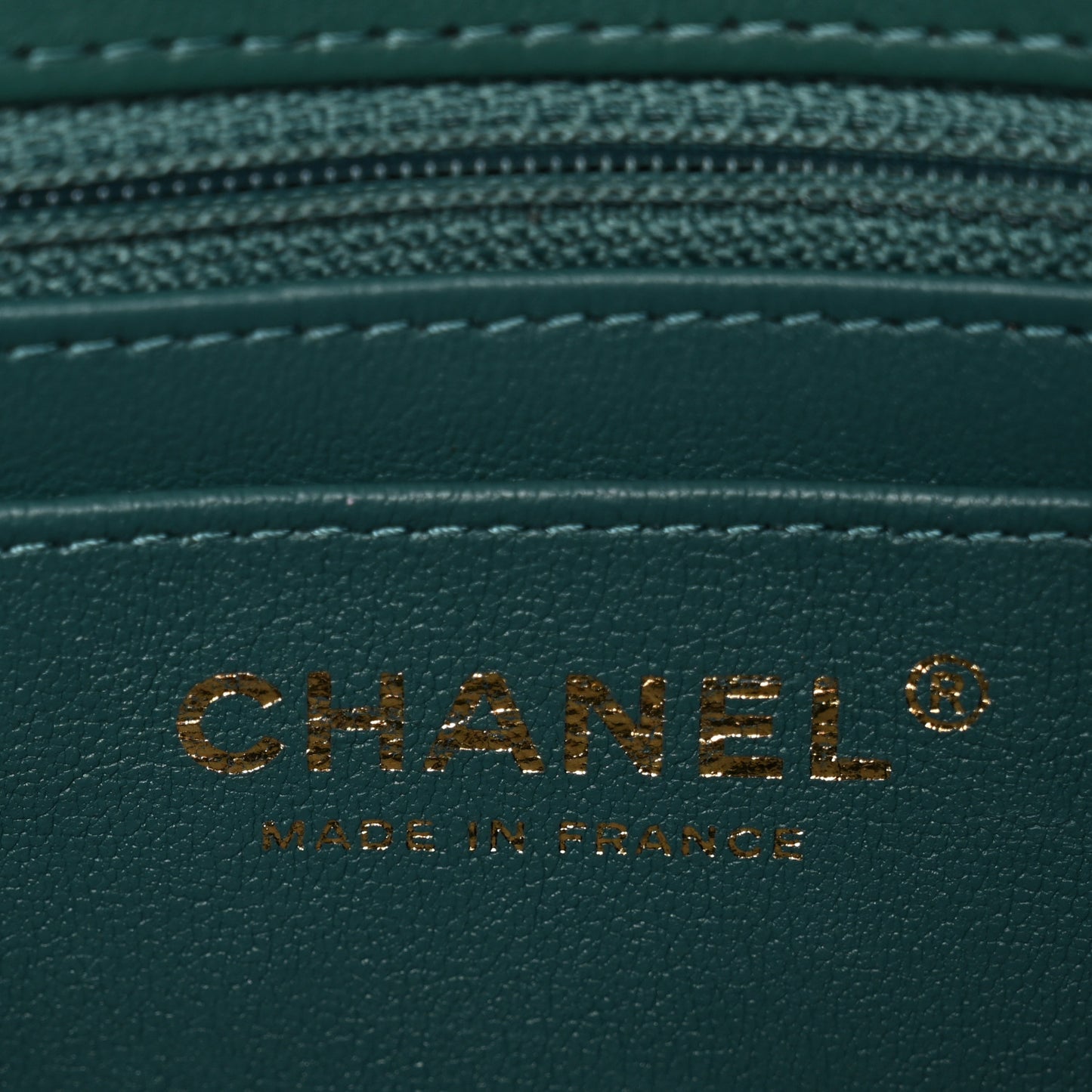 Shaded Patent Calfskin Quilted Mini Rectangular Flap Green Blue