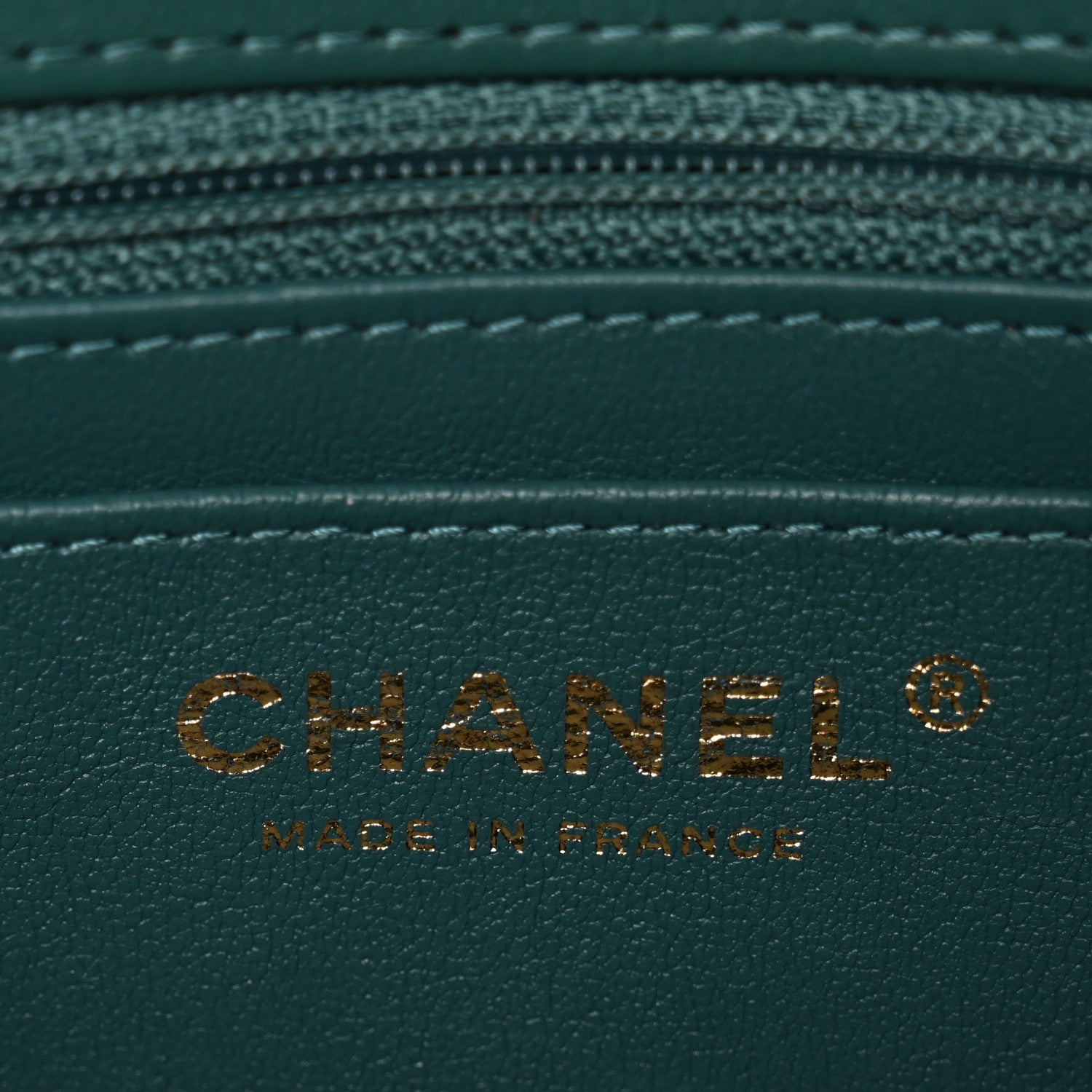 Chanel Shaded Patent Calfskin Quilted Mini Rectangular Flap Green Blue 6 of 11