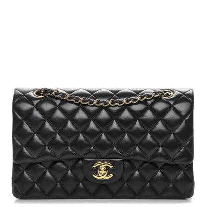 Chanel Lambskin Quilted Medium Double Flap Black 1 of 12