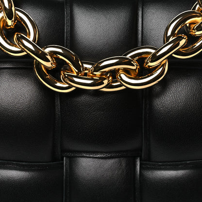 Bottega Veneta Lambskin Maxi Intreccio Padded Chain Cassette Crossbody Bag Black 8 of 10