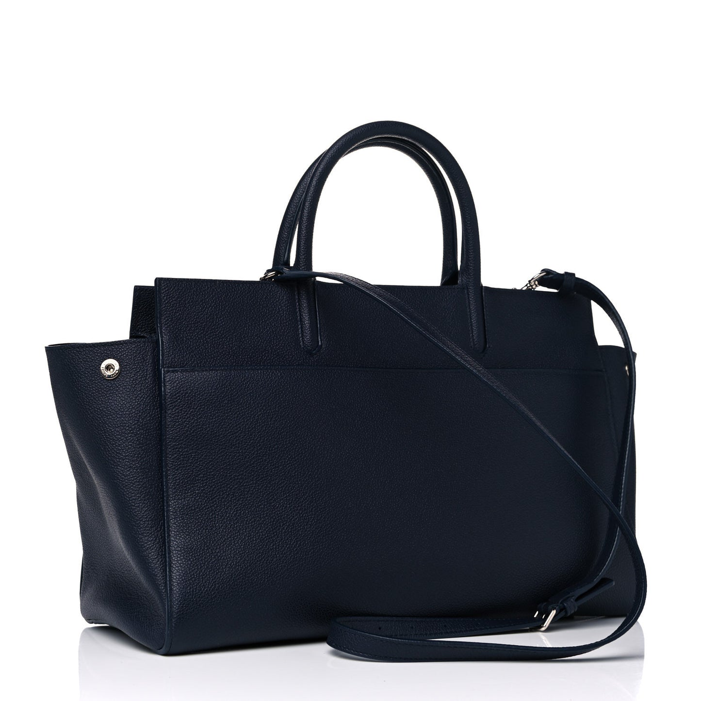 Calfskin Medium Rive Gauche Cabas Navy Blue