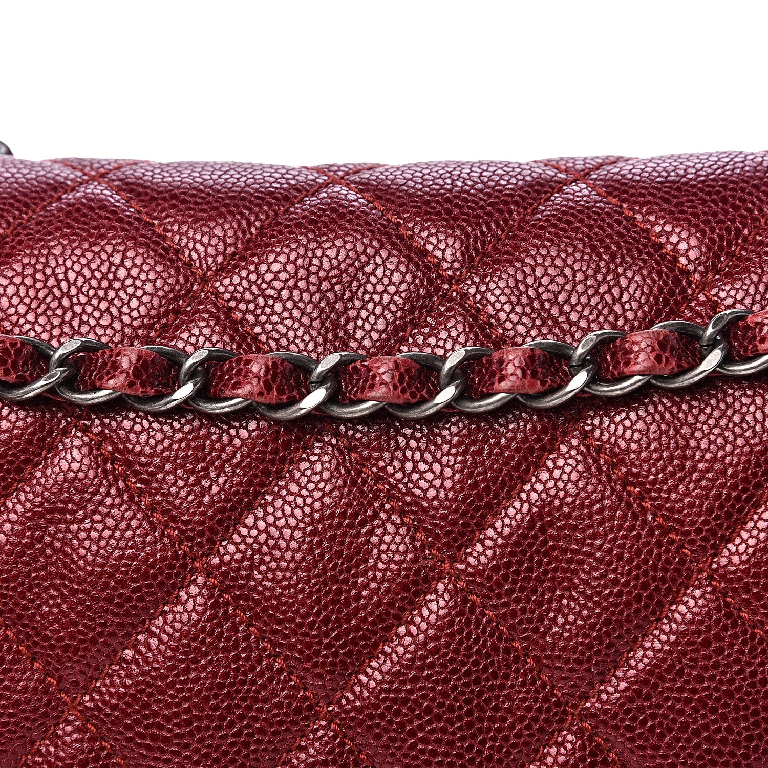 Chanel Caviar Quilted Jumbo Easy Flap Red 12 of 13