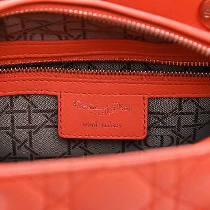 Christian Dior Lambskin Cannage Medium Lady Dior Coral 5 of 10
