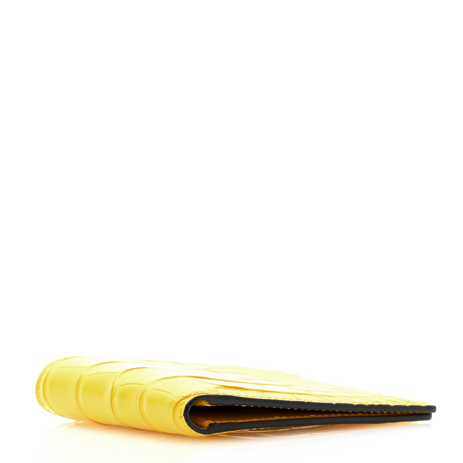 Gucci Crocodile Bi-Fold Wallet Yellow 4 of 9