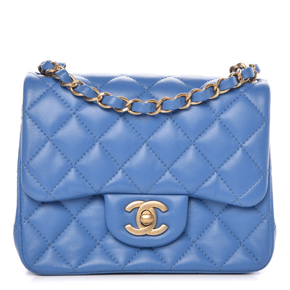 Chanel Lambskin Quilted Mini Square Flap Blue 1 of 10