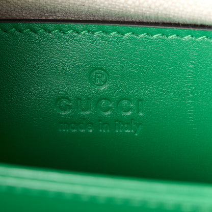 Gucci Calfskin GG Matelasse Small Slim Chain Shoulder Bag Spring Green Natural 7 of 12