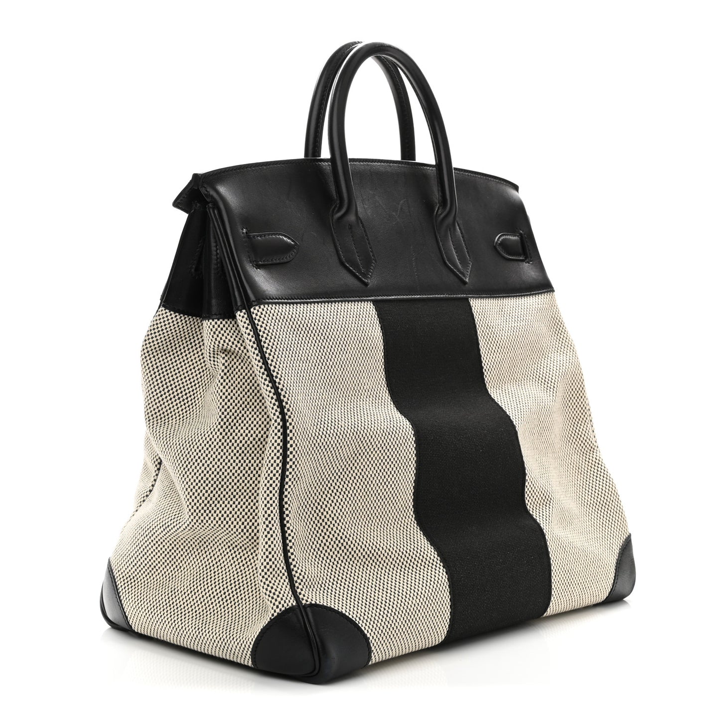 Hunter Criss Viking Evergrain Flag HAC Birkin 40 Ecru Black